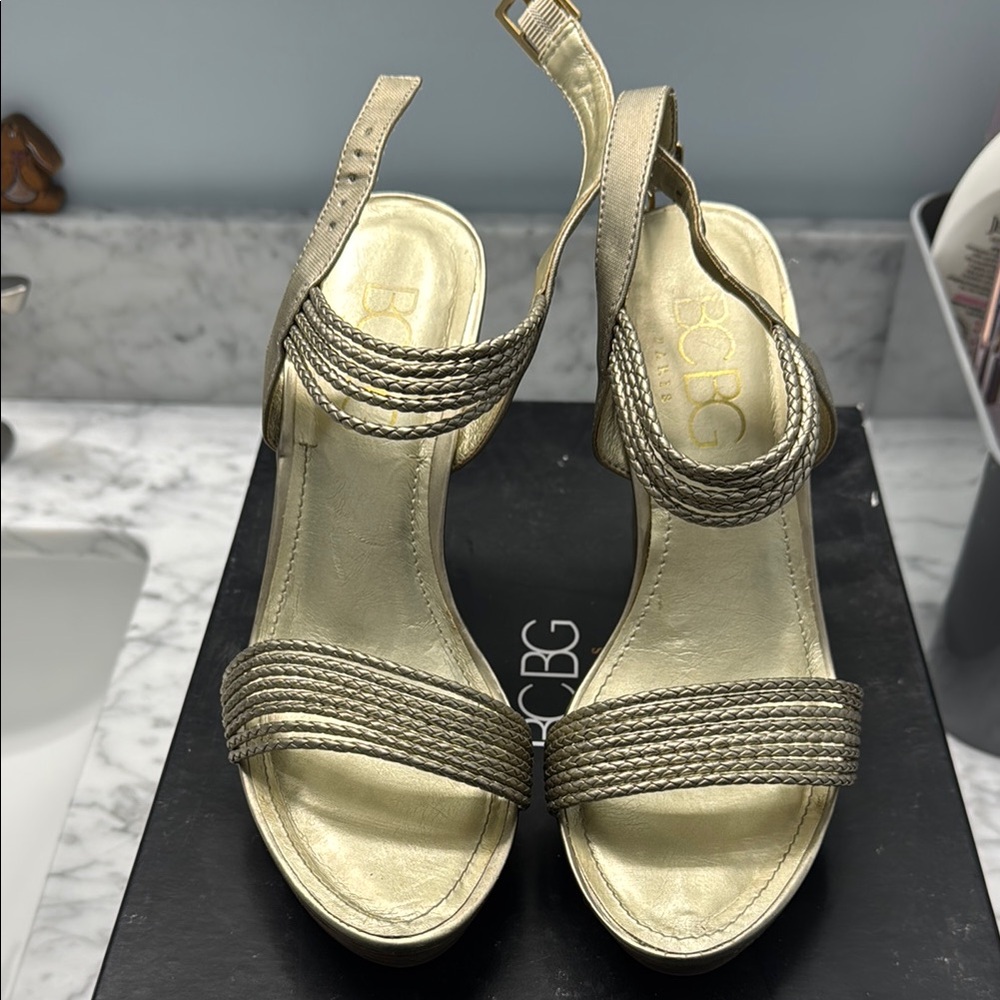 BCBG Gold Women's Sandals